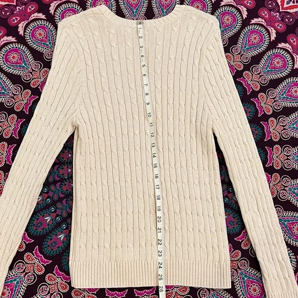 Jeanne Pierre Cable-Knit Sweater - Cream - Picture 5 of 7